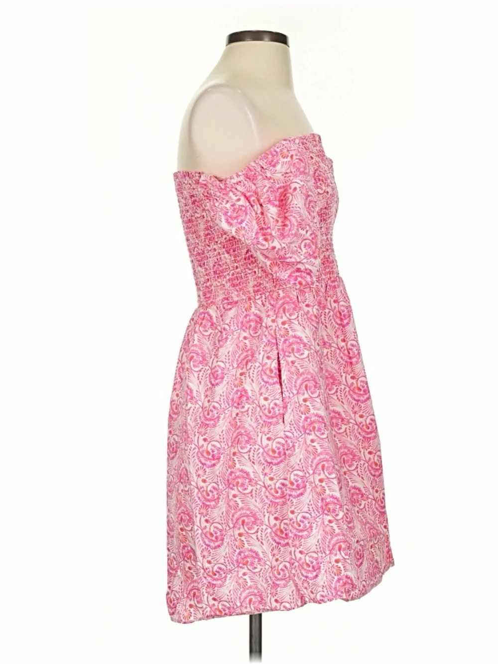 J. Crew Pink Smocked Summer Dress